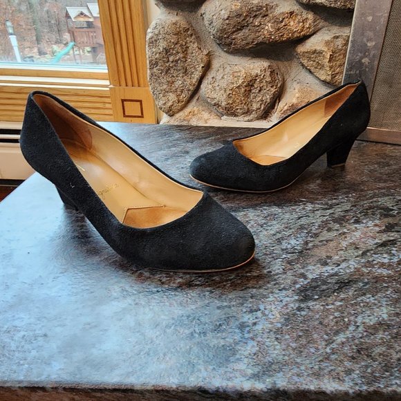 Trotters Penelope Black Suede Pumps Size 8.5W - Picture 9 of 16